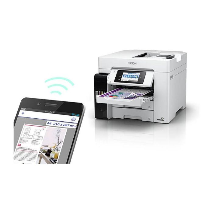 Epson ET-5880 Impresora Multifunción EcoTank Inyección de Tinta Color A4 Wifi Ethernet Escaneo Copia Fax 5