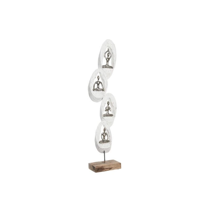 DKD Home Decor Figura Decorativa Indio Yoga Blanco Marrón 9x69x18 cm de Mango y Aluminio (2 Unidades) 0 DKD Home Decor Figura Decorativa Indio Yoga Blanco Marrón 9x69x18 cm de Mango y Aluminio (2 Unidades) 0