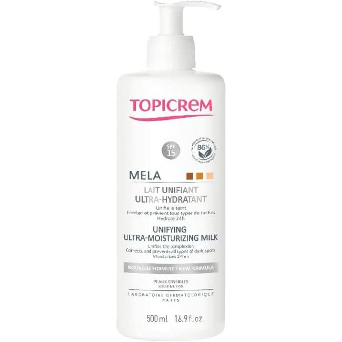 Topicrem Mela Leche Unificadora Ultra-Hidratante Corporal Spf15+ 500 ml Topicrem Mela Leche Unificadora Ultra-Hidratante Corporal Spf15+ 500 ml