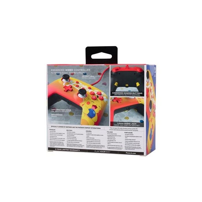 Power A 1522784-01 Mando con Cable Mejorado para Nintendo Switch - Diseño Oran Berry Pikachu 10 Power A 1522784-01 Mando con Cable Mejorado para Nintendo Switch - Diseño Oran Berry Pikachu 10