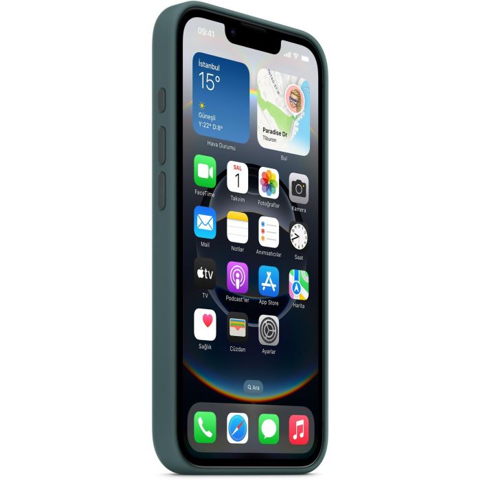 APPLE iPhone16e Silicone Case Lake Green 2