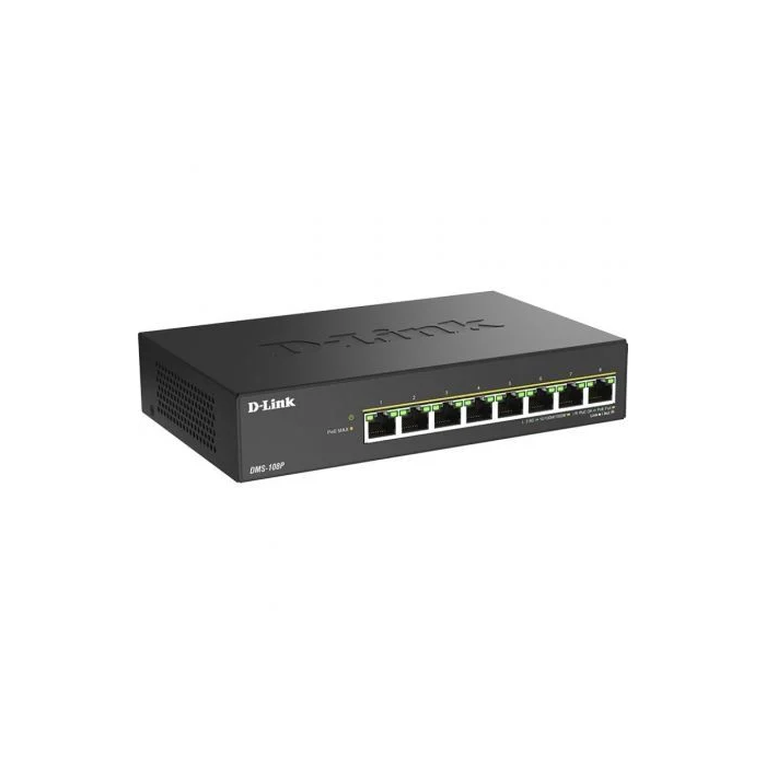D-Link DMS-108P/E Switch 8 Puertos 2.5G Gigabit PoE (hasta 90W/puerto) 230W Presupuesto Total 1