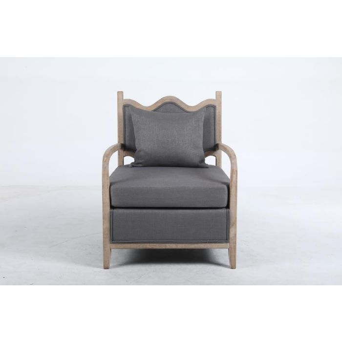 Sillón DKD Home Decor Abeto Poliéster Gris oscuro (66 x 70 x 88 cm) 1