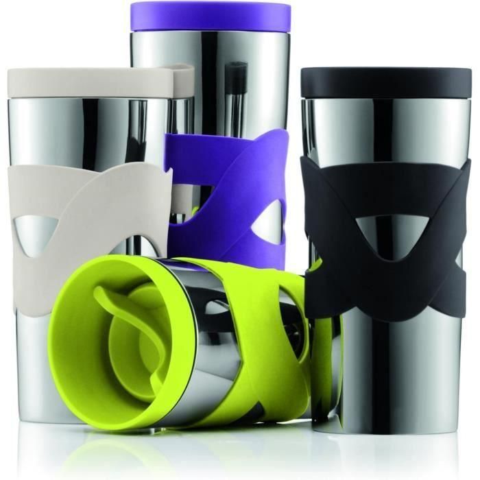 Bodum BOD0699965007621 Taza Térmica de Viaje Acero Inoxidable Doble Pared, Tapa Rosca Hermética, 0.35L, Negra 1 Bodum BOD0699965007621 Taza Térmica de Viaje Acero Inoxidable Doble Pared, Tapa Rosca Hermética, 0.35L, Negra 1