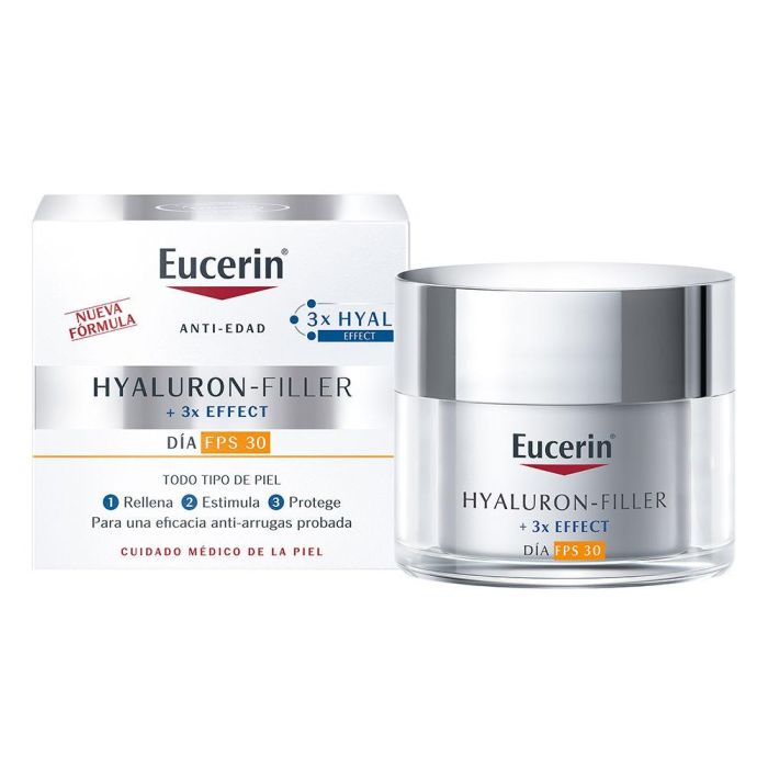 Eucerin HYALURON FILLER Día SPF30 Crema Facial Hidratante Antiarrugas Antiedad Todo Tipo de Piel 50 ml 1 Eucerin HYALURON FILLER Día SPF30 Crema Facial Hidratante Antiarrugas Antiedad Todo Tipo de Piel 50 ml 1