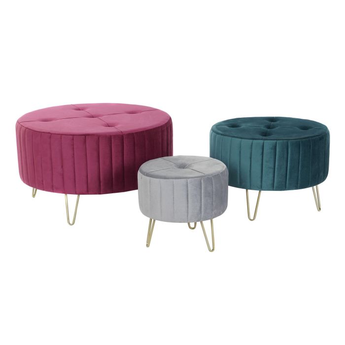 Reposapies DKD Home Decor Multicolor 80 x 45 x 80 cm Set de 3 3 Reposapies DKD Home Decor Multicolor 80 x 45 x 80 cm Set de 3 3