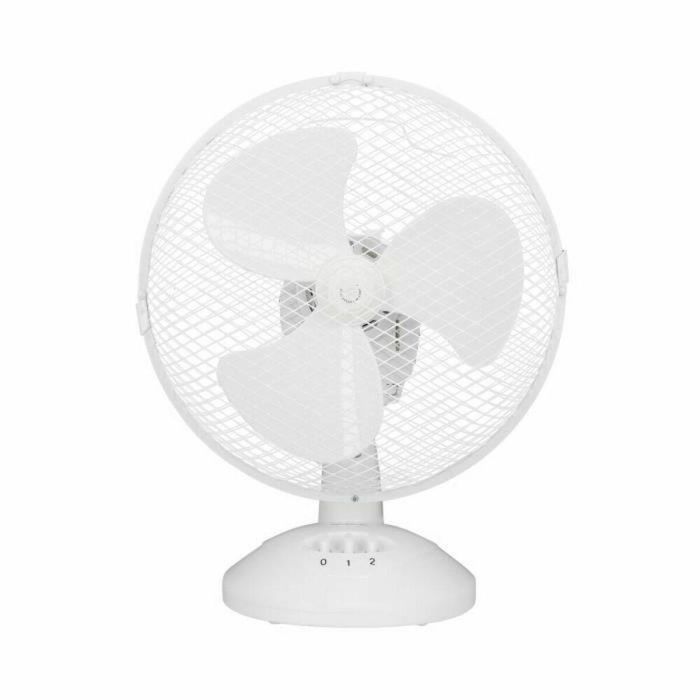 Ventilador de mesa OCEANIC - 30W - Diámetro 23 cm - 2 velocidades - Oscilante - Blanco