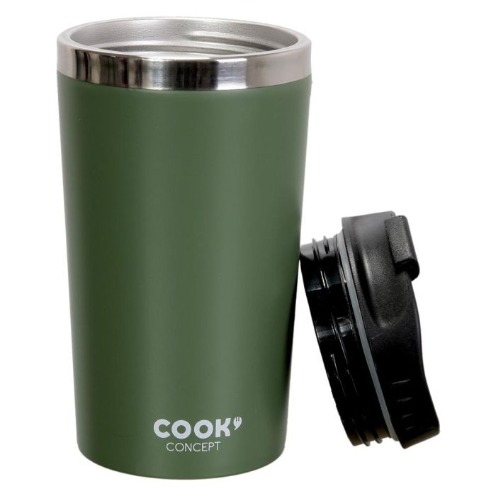 Cook Concept Mug Térmico Doble Pared Take Away Acero Inoxidable 350 Ml Negro 1