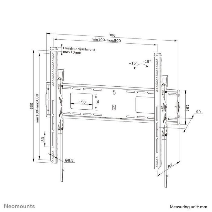 Neomounts WL35-750BL18 Soporte de Pared Inclinable Heavy Duty para Pantallas 43-98", Max 125 kg, VESA 100x100-800x600 19 Neomounts WL35-750BL18 Soporte de Pared Inclinable Heavy Duty para Pantallas 43-98", Max 125 kg, VESA 100x100-800x600 19