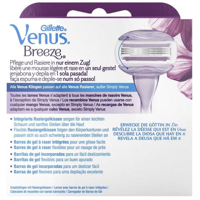 Recambio de Cuchilla para Afeitadora Gillette Venus Breeze 4 Unidades 1