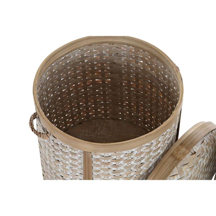 Cesta Balines DKD Home Decor Blanco Gris 31 x 44 x 31 cm Set de 3 1 Cesta Balines DKD Home Decor Blanco Gris 31 x 44 x 31 cm Set de 3 1