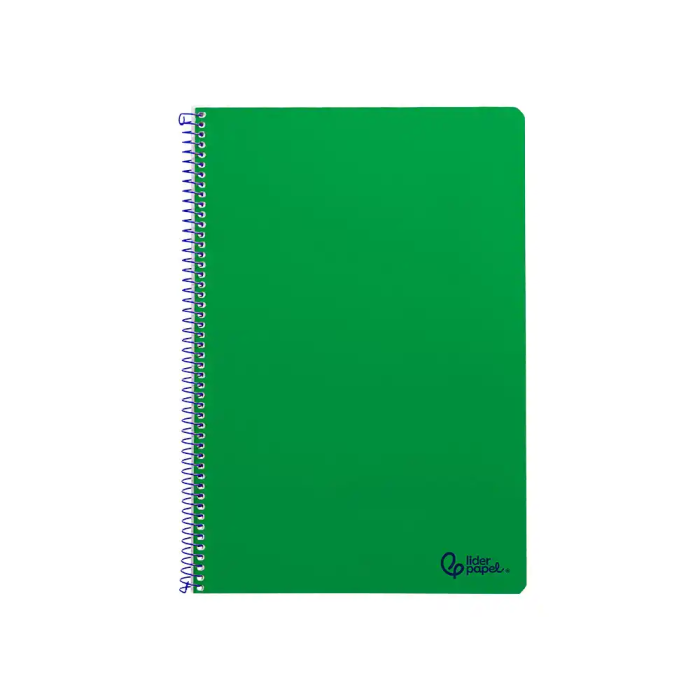 Liderpapel Cuaderno espiral Smart A4 tapa blanda 80h 75gr pauta 3,5mm con margen color verde 1