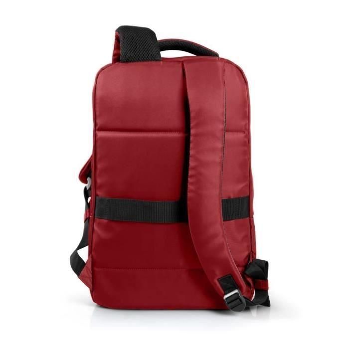 Port Designs POR3567041404244 Mochila para PC Portátil 15.6/16 pulgadas, Modelo TORINO II, Color Rojo, Moderna y Cómoda 2