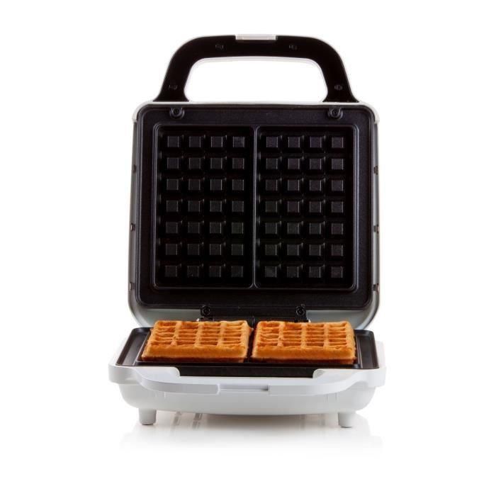 DOMO DO9222W - Gofrera - 900W - 4x7 cm - Revestimiento antiadherente - Termostato regulable - Cierre de seguridad DOMO DO9222W - Gofrera - 900W - 4x7 cm - Revestimiento antiadherente - Termostato regulable - Cierre de seguridad