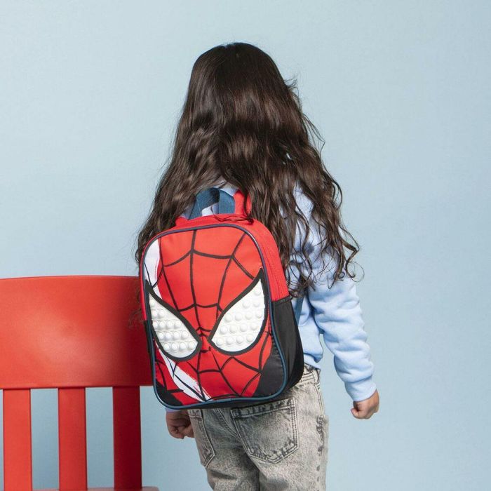 Mochila infantil personaje aplicaciones spiderman 21.7 x 28.0 x 9.0 cm 3