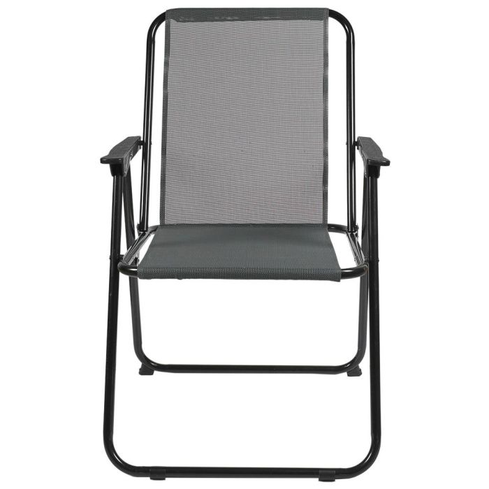 Home Deco Factory Silla Plegable Gris - Acero, Poliéster y Plástico PP, Ideal para Exteriores, Resiste Lluvia y Sol, Tratamiento UV, 45x54 cm; h.84 cm 5 Home Deco Factory Silla Plegable Gris - Acero, Poliéster y Plástico PP, Ideal para Exteriores, Resiste Lluvia y Sol, Tratamiento UV, 45x54 cm; h.84 cm 5