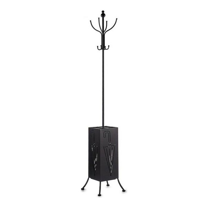 Perchero Paraguero de Metal Negro Giftdecor 34x188x34 cm Perchero Paraguero de Metal Negro Giftdecor 34x188x34 cm