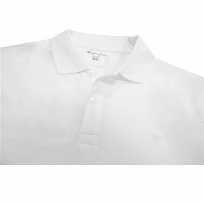 Polo de Manga Corta Hombre Champion Sportswear Blanco 2XL 1 Polo de Manga Corta Hombre Champion Sportswear Blanco 2XL 1
