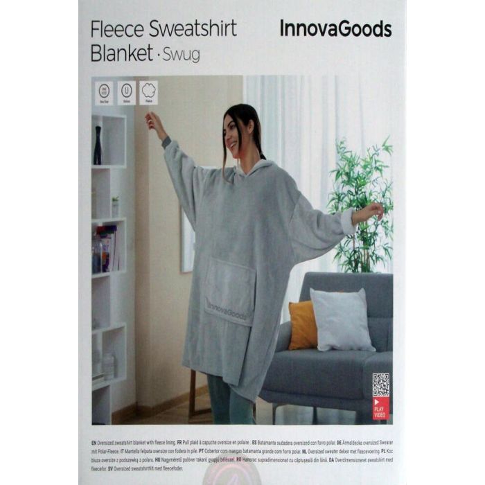 Batamanta Sudadera Oversized con Forro Polar Swug InnovaGoods 1 Batamanta Sudadera Oversized con Forro Polar Swug InnovaGoods 1