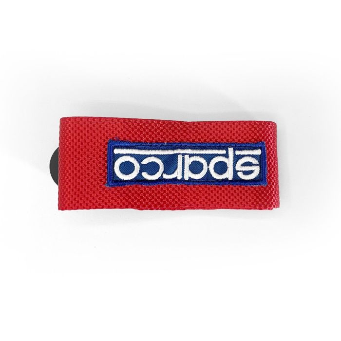 Sparco S01637RS Cinta de Remolque Roja de Longitud Fija para Coche de Recuperación, Agujero de 15mm 1