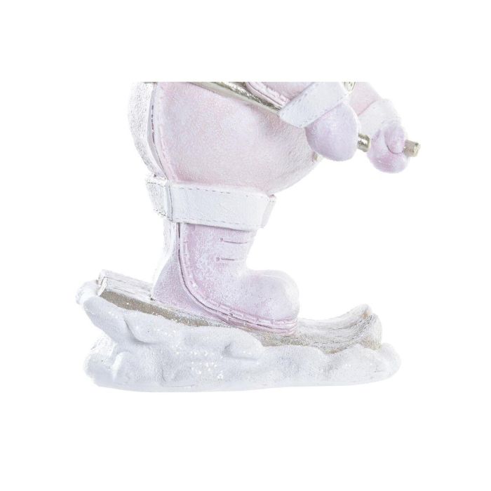 Figura Navidad Fantasia DKD Home Decor Rosa Blanco 13.5 x 24.5 x 15 cm (2 Unidades) 2 Figura Navidad Fantasia DKD Home Decor Rosa Blanco 13.5 x 24.5 x 15 cm (2 Unidades) 2