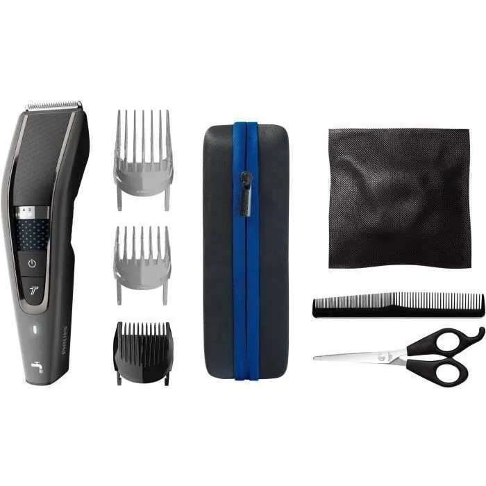Philips HC7650/15 Cortapelos y Barba Serie 7000 con Tecnología Dualcut y Trim-n-Flow, 28 Alturas de Corte, Autonomía 90min, Incluye Kit Peluquero y Bolsa de Viaje