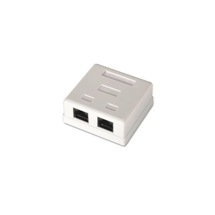 Aisens Roseta de Superficie RJ45 Cat.6 UTP 2 Tomas Blanco - RoHS 0 Aisens Roseta de Superficie RJ45 Cat.6 UTP 2 Tomas Blanco - RoHS 0