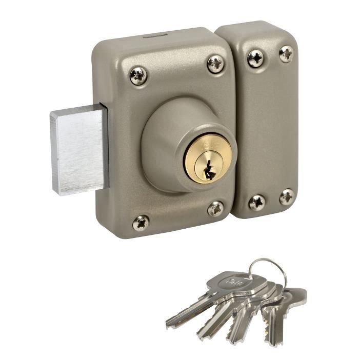 YALE - YV25DE-40 Cerradura de cilindro doble 5 pines diámetro 23 mm - longitud 40 mm - 4 llaves - beige 1 YALE - YV25DE-40 Cerradura de cilindro doble 5 pines diámetro 23 mm - longitud 40 mm - 4 llaves - beige 1