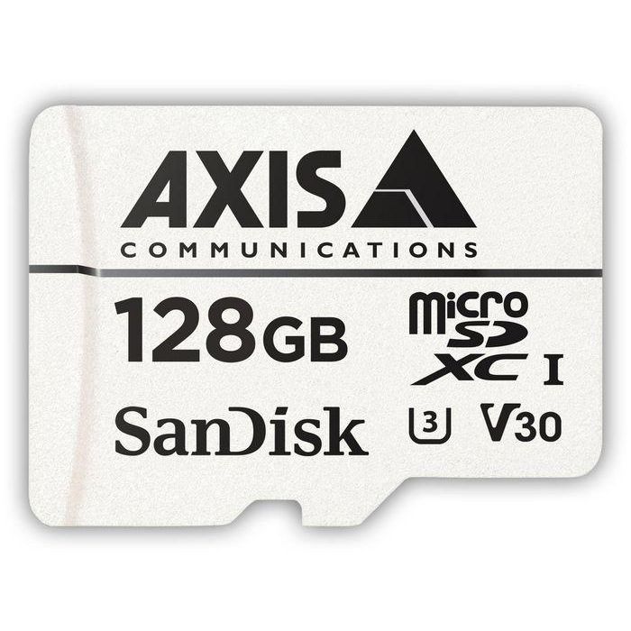 Axis Tarjeta microSDXC 128GB optimizada para Videovigilancia | Solución de Almacenamiento Edge de Alto Rendimiento con Zipstream