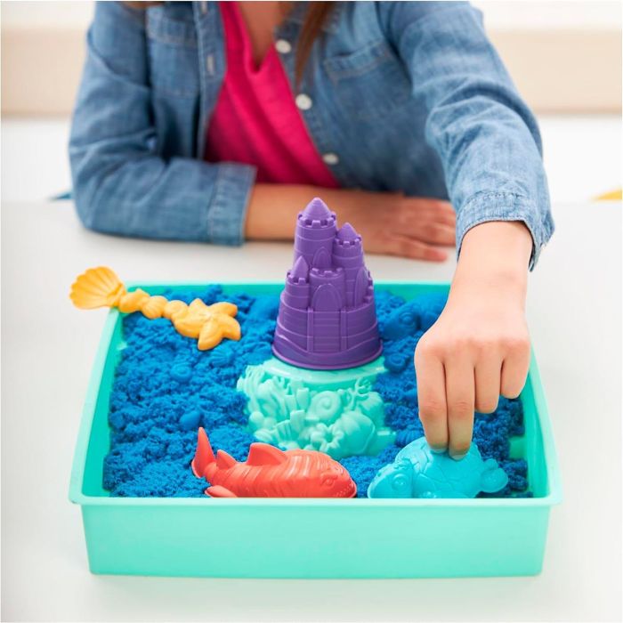 Spin Master Arena Mágica Kinetic Sand 6067800 Set Incluye 450gr Arena, Moldes, Herramientas y Bandeja para Niños +3 Años 3
