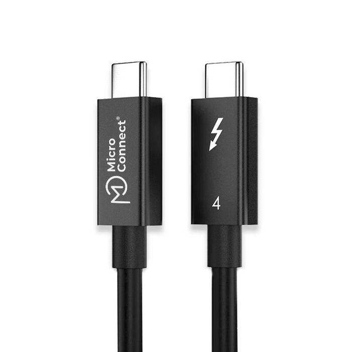 MicroConnect Cable Thunderbolt 4, 1m, 40Gbps, 100W Carga Rápida, 8K 60Hz, Certificado Intel, Compatible Thunderbolt 3 & USB-C 1 MicroConnect Cable Thunderbolt 4, 1m, 40Gbps, 100W Carga Rápida, 8K 60Hz, Certificado Intel, Compatible Thunderbolt 3 & USB-C 1