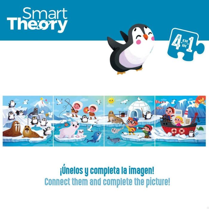 Puzzle Infantil Colorbaby Artic 4 en 1 174 Piezas 136 x 34 cm (6 Unidades) 3