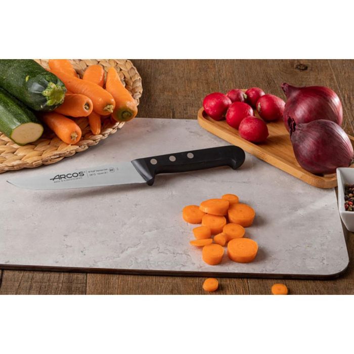Arcos Cuchillo de Cocina Serie Universal 150 mm Acero Nitrum Tecnología Bactiproof Silver Mango Negro 4