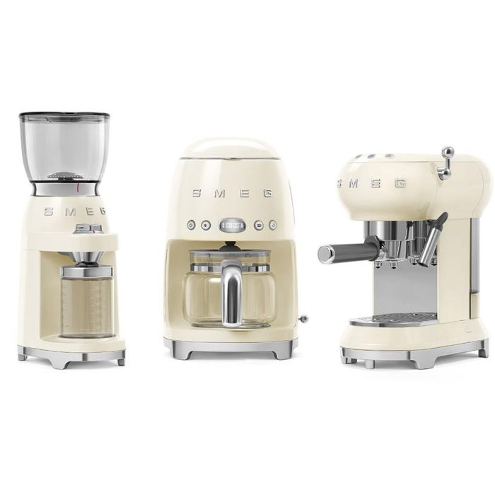 Smeg CGF11CREU Molinillo de Café 50s Style con Fresa Cónica Ajustable 350g, Color Crema 5