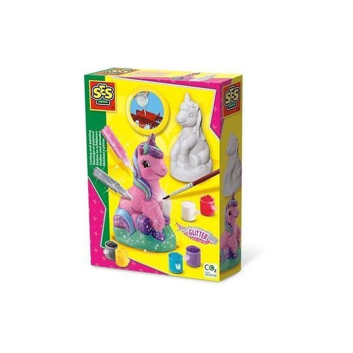 Moldura y pintura - Unicornio - SES CREATIVE - Fácil de rellenar con yeso y agua Moldura y pintura - Unicornio - SES CREATIVE - Fácil de rellenar con yeso y agua