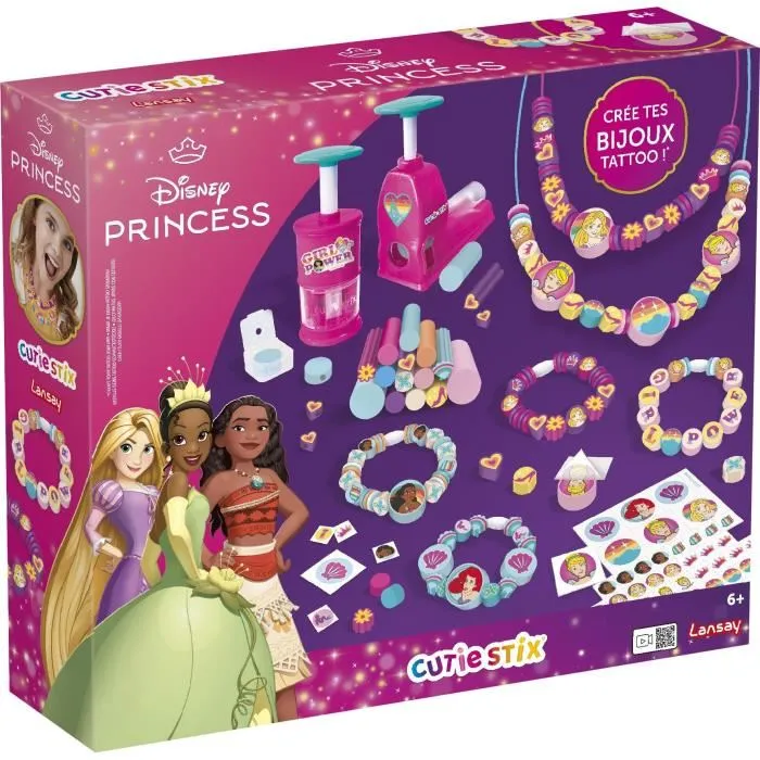 Lansay LAN1735717212250 Taller Creativo Princesas Disney Stix Cortar y Perforar 14 Piezas A Partir de 6 Años 4