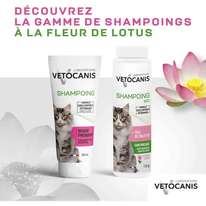Vetocanis Champú Seco en Polvo para Gatos - Alta Absorción de Grasa y Suciedad para un Pelaje Limpio 5