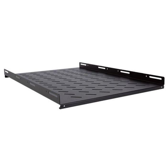 MicroConnect Bandeja Fija para Rack 1000mm Profundidad, Acero Negro, Soporta hasta 100kg, Montaje en Armarios de 800mm