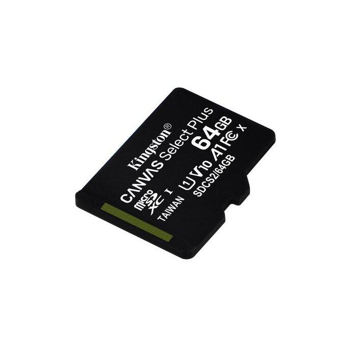 Kingston Tarjeta microSDXC Canvas Select Plus 64GB Clase 10 UHS-I A1 para Android, Captura Fotos y Videos Full HD 1
