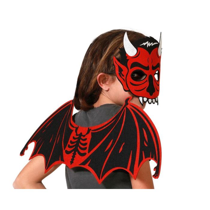 Disfraz Diablillo Infantil con Alas y Máscara Roja y Negra – Ideal para Halloween y Fiestas de Disfraces 0 Disfraz Diablillo Infantil con Alas y Máscara Roja y Negra – Ideal para Halloween y Fiestas de Disfraces 0