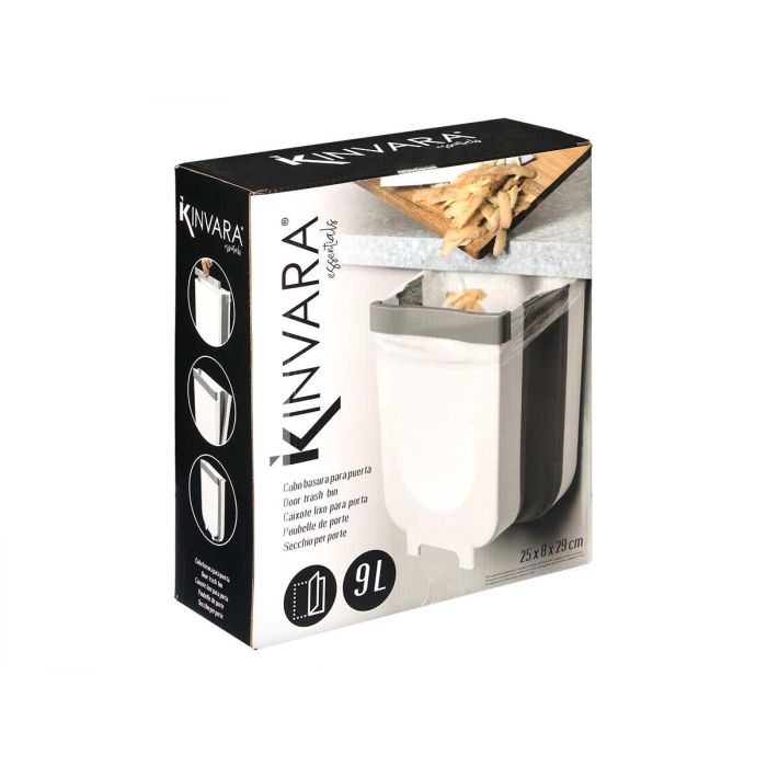 Soporte para Bolsa de Basura Kinvara 25x28.5x8 cm, Gris (6 Unidades) 2 Soporte para Bolsa de Basura Kinvara 25x28.5x8 cm, Gris (6 Unidades) 2