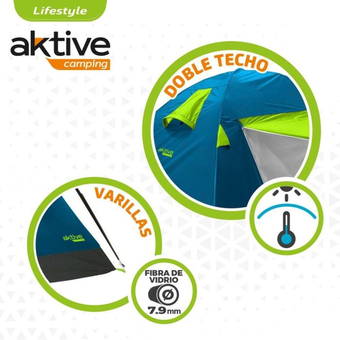 Tienda de Campaña Aktive Toldo 240 x 130 x 210 cm (2 Unidades) 3 Tienda de Campaña Aktive Toldo 240 x 130 x 210 cm (2 Unidades) 3