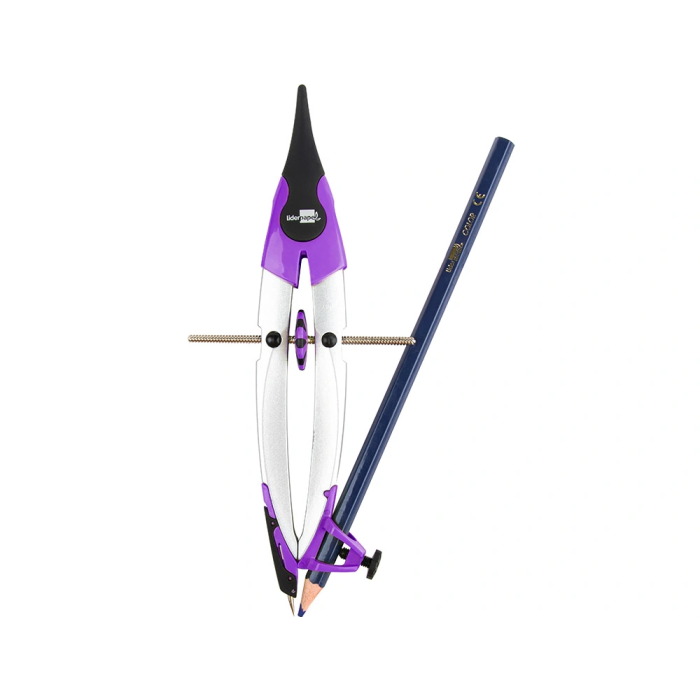 Liderpapel Compás Micrométrico con Bigotera, Adaptador Universal y Minas Colores Surtidos, 18 cm 5