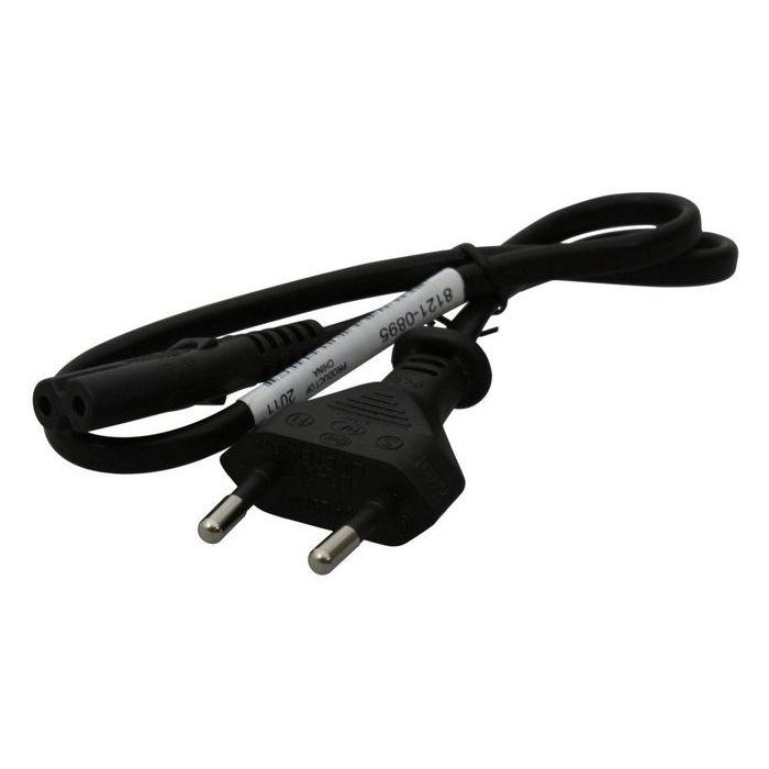 HP Cable de Corriente Negro 0.5m - 2 hilos, 17 AWG, Conector C7 (Hembra) - Uso en Europa