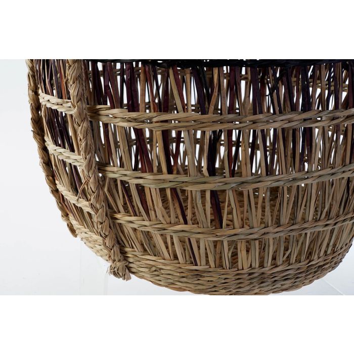 Cesta Tropical DKD Home Decor Lila Natural 39 x 41 x 39 cm Set de 3 3 Cesta Tropical DKD Home Decor Lila Natural 39 x 41 x 39 cm Set de 3 3