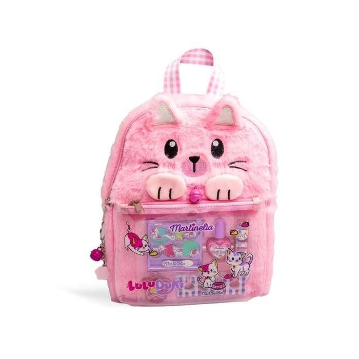 Martinelia Mochila Lulu & Duki Kit Maquillaje: 6 Sombras Ojos, Aplicador, Lápiz, Brillo Labial, Esmalte Uñas, Separador Dedos +3 Años