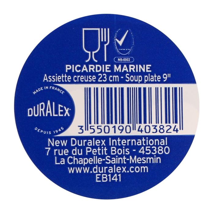 Duralex Plato Hondo Marine Colección Picardie 23 cm (48 Unidades) 4