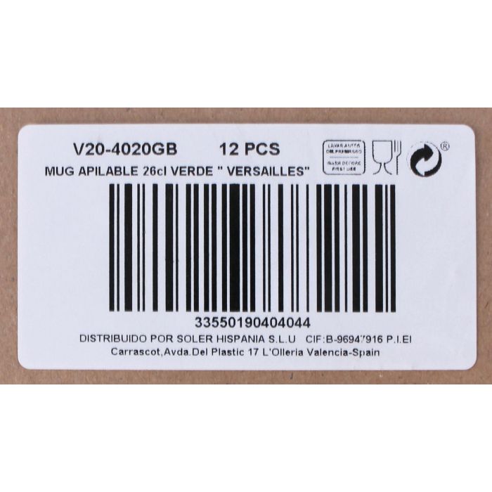 Duralex Mug Apilable 26Cl Verde Versailles Colección Ambar (12 Unidades) 6