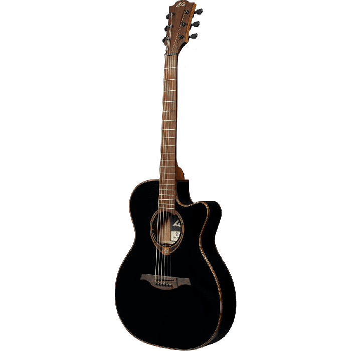 LAG Guitarra Acústica Auditorium Slim Cutaway Tramontane 118 A/E Electroacústica Negra Brillante 4