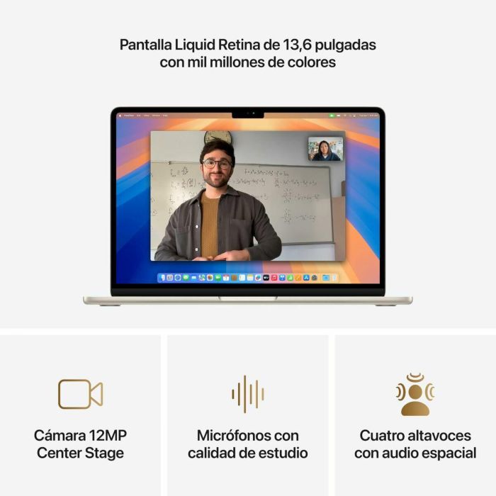 Apple Portátil MacBook Air con Chip M4, 24 GB RAM, 512 GB SSD, Pantalla Liquid Retina WQXGA 13.6" y Touch ID - Color Estrellado 4 Apple Portátil MacBook Air con Chip M4, 24 GB RAM, 512 GB SSD, Pantalla Liquid Retina WQXGA 13.6" y Touch ID - Color Estrellado 4